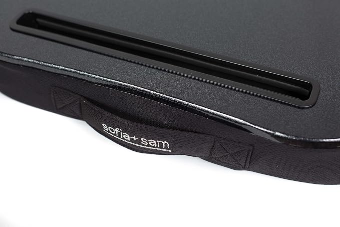 Sofia + Sam Mini Lap Desk with Memory Foam Cushion | Tablet Slot and Handle | Fits Laptops Up to 15" | Tablets Up to 9.6" | Black | Portable Travel Desk | Reading Writing and Coloring - Image 6