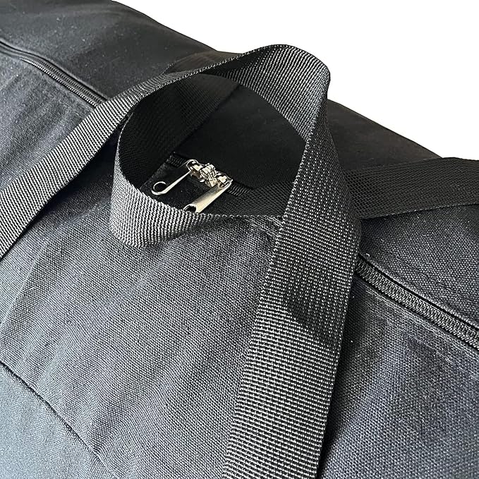 YiKitHom Extra Large Storage Canvas Duffle Bag for Travel, Black Oversized Giant Big Traveling Duffle Bag - Image 4