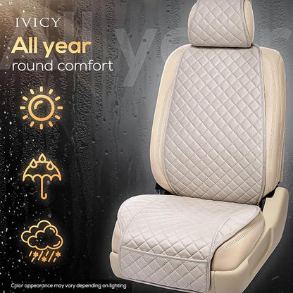 IVICY Faux Suede Front Car Seat Cover, Seat Protector, 1 Unit, Light Gray | Non-Slip Bucket Sear Cover for Most Cars, SUVs, Vans & Trucks – Machine Washable, Side-Airbag Friendly - Image 7