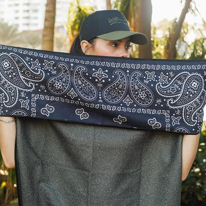 Sprints Athletic Running Towel, Full-Sized, Car Seat Cover - Performance Microfiber (Paisley Probs) - Image 9