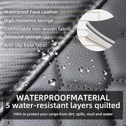 Elantrip Carbon Fiber Leather Car Seat Covers Front 2PC Waterproof Black | Carbon fiber-textured faux leather — sport-performance feel, waterproof & scratch-proof - Image 2