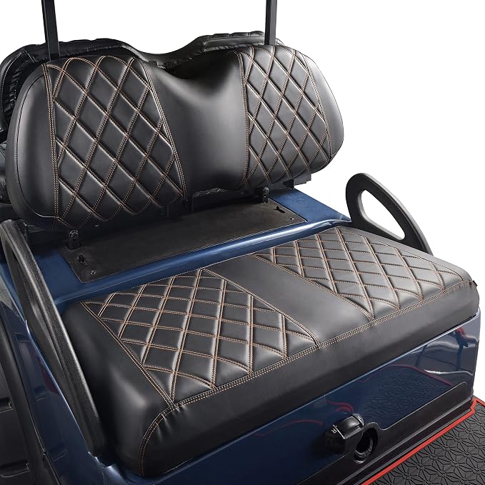 NOKINS Golf Cart Diamond Vinyl Seat Covers Fits Club Car Precedent 2004-UP | OEM Standard Front Seat Cushion,No Nails Required - Image 2