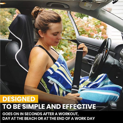 Gear Beige Premium Universal Fit Waterproof Stain Resistant Tan Khaki Car Seat Cover Neoprene Non-Slip Bucket Seat Dog Sweat Proof Protector Save Your Leather Cloth Seats Van Truck SUV Sedan - Image 4