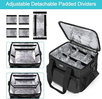 Trunab Insulated Medical Bag with Dividers, Medicine Pouch, Black | Empty Bag for Custom Setup, Ideal for Home, Travel and Camping - Image 3