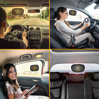 EcoNour Miniature Static Cling Window Shade for Car Sun Visor (2 Pack) | Windshield Sun Shade Static Cling for Driving Glare Shield | Cling Car Shade for Windshield |Glare Protection Accessories - Image 8