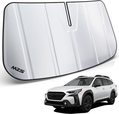 MZS Windshield Sun Shade for Outback 2023-2025 / Legacy 2023-2025 | 6-Layer Heat Insulation, 99% UV Blocking, Keeps Interior Cool, Full Coverage Visor, Foldable Car Window Sunshade, Storage Bag by MZS