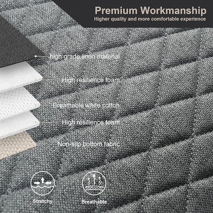 West Llama Linen Car Seat Covers,Bottom Seat Covers for Cars Include 1 Piece Front Driver Seat Pad Mat Universal Fits 90% Vehicles,SUVs,Cars,Sedans(1Piece-Gray) - Image 7