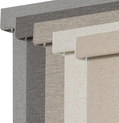 Persilux Blackout Roller Shades for Window Blinds,Cordless,Linen Fabric,Thermal Insulated Fabric UV Protection Shades for Home,Office,Bedroom,Door,Blackout-Beige,45" W X 72" H by PersiluxHome