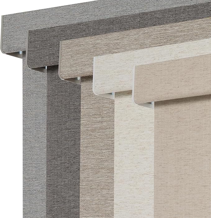 Persilux Blackout Roller Shades for Window Blinds,Cordless,Linen Fabric,Thermal Insulated Fabric UV Protection Shades for Home,Office,Bedroom,Door,Blackout-Beige,29" W X 72" H by PersiluxHome