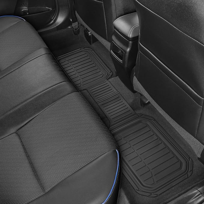 Motor Trend 943-BK FlexTough Defender Car Floor Mats -Next Generation Deep Dish Heavy Duty Contour Liners for Car SUV Truck & Van-All Weather Protection, Trim to Fit Most Vehicles Black - Image 11