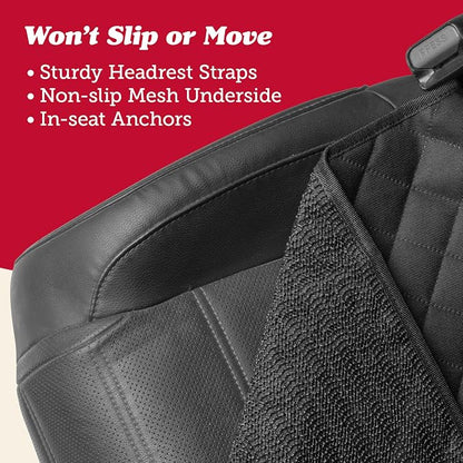 Lusso Gear Car Seat Protector for Baby Car Seat (Bench Seat Cover) - Waterproof - Thick Padding - Protects Fabric or Leather Seats (Black) - Image 9