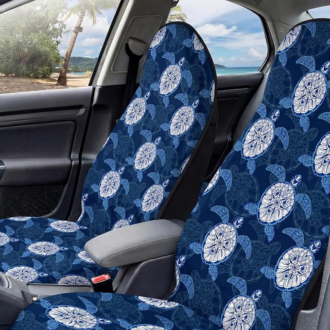 2 Pack Car Seat Towel Covers for Gym, Front Seats, Forest Sunset | Sunset Sweat Protector for Front Seats Premium Thickened with Elastic Strap Breathable & Quick Dry Machine Washable Running - Image 5