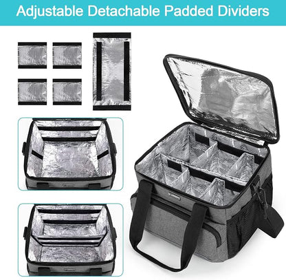 Trunab Insulated Medical Bag with Dividers, Medicine Pouch,Grey | Empty Bag for Custom Setup, Ideal for Home, Travel and Camping - Image 3