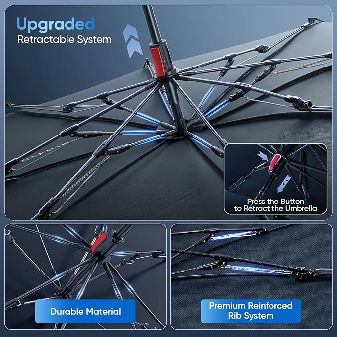 EcoNour Umbrella Windshield Sun Shade,Front Umbrella Car Windshield Shade - Image 5