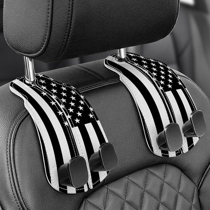 WOCOCN Purse Holder for Car, 2 Pack Heavy Duty Purse Hanger for Car, Flag | PU Leather Car Seat Hooks for Purses and Bags, Cute Floral Headrest Organizer for Handbags & Backpacks by WOCOCN