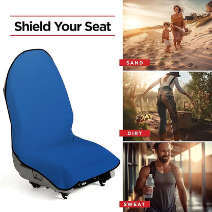 lebogner Waterproof Sweat Towel Car Seat Cover for Post Gym Workout, Running, Swimming, Beach and Hiking (Blue) - Image 6