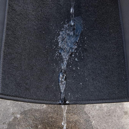 CAR PASS Waterproof Universal Faux Leather 3Row Car Floor Mats, Black Car Mats Fit for SUV,Vans,sedans, Trucks,Set of Vehicles Car Carpet with Driver Heel Pad and Anti-Slip Nibs Backing (Black 3Row) - Image 6