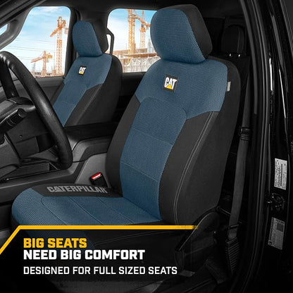 CAT MeshFlex Universal Front Seat Covers for Trucks, Cars, & SUV - Blue | Airbag Compatible Interior Protection for Trucks, Suv, and Cars – (2) Front Seat Protectors Automotive and Truck Accessories - Image 3