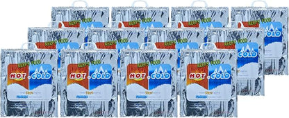 Superio Hot and Cold Insulated Bags for Food Delivery, Grocery Shopping Bags, Food Storage for Hot and Frozen Food for Travel, Disposable Cooler Bag, Reinforced Thermal Lunch Bag (12, 16"x19.25") by Superio
