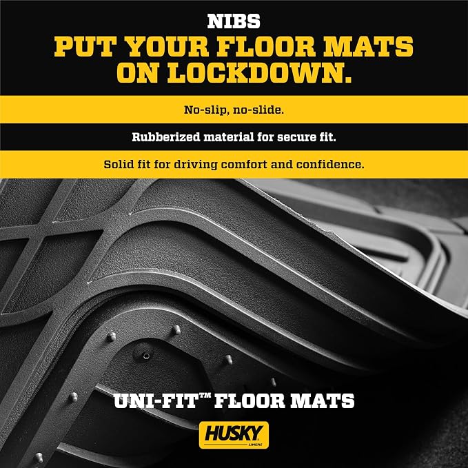 Husky Liners Uni-Fit | Universal Automotive Floor Mats | All Weather Protection for Cars, Trucks, Vans, SUV's | Easy Trim-to-Fit, Black, 4 pcs. - 51509 - Image 5