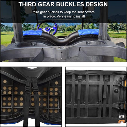 NOKINS Golf Cart Diamond Vinyl Seat Covers Fits Club Car Precedent 2004-UP | OEM Standard Front Seat Cushion,No Nails Required - Image 6