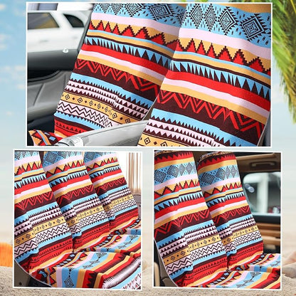 Hahafelt Car Seat Towel Covers Christmas Car Accessories Gifts Athletic Running Towel Performance Microfiber Post Workout Sweat Washable Cover Non Slip for Seat Outdoor Sport(Tribal) - Image 3