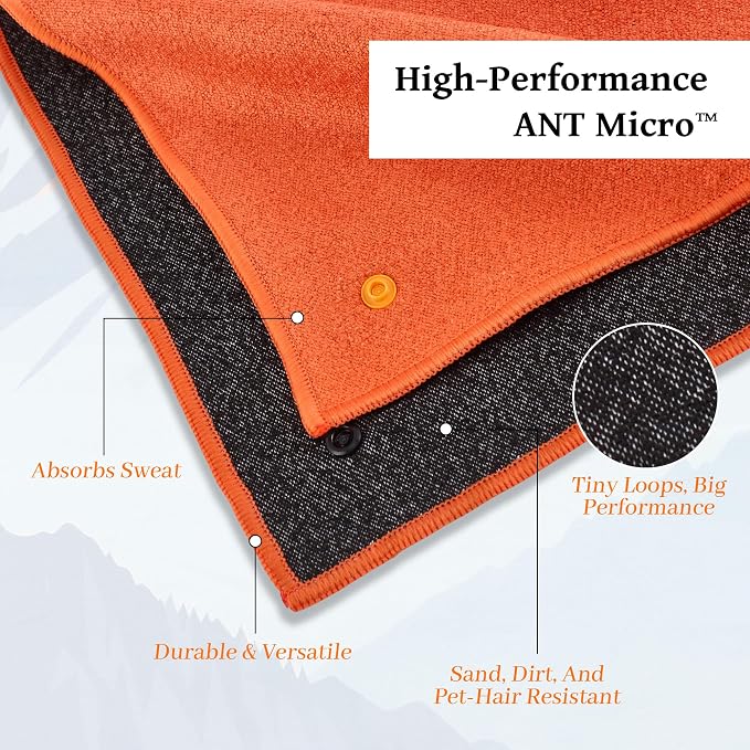 Car Seat Cover Towel for Front Seats Non-Slip with Headrest Pocket & Strap | Universal Fit for Cars Truck SUV|Car Seat Hoodie & Phocho Perfect After Gym Workout, Beach,Yoga and Running|Anti-dog Scratch - Image 3