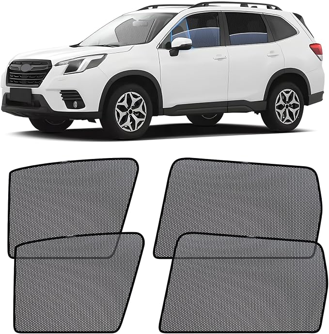 ZATOOTO Subaru Forester Sun Shade 2019-2024, Breathable Anti-Bug Mesh | Half-Window Mesh & Clear View, UV Blocking, Privacy Protection for Camping, Car Window Covers for Baby by ZATOOTO