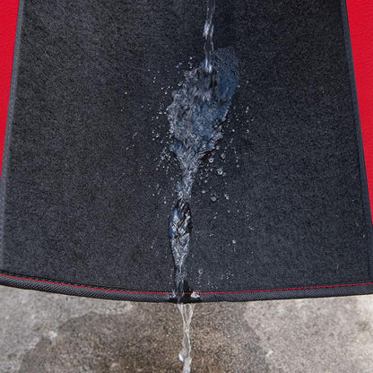 CAR PASS Waterproof Universal Faux Leather 3Row Car Floor Mats, Red Car Mats Fit for SUV,Vans,sedans, Trucks,Set of Vehicles Car Carpet with Driver Heel Pad and Anti-Slip Nibs Backing (Red 3Row) - Image 6