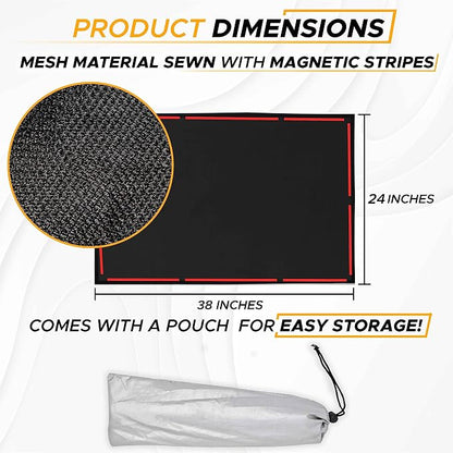 EcoNour Car Sunroof Sunshade Cover 2023 Updated | Car Window Screens | for Camping with Sun Glare, UV Rays | Moonroof Cover with Breathable Mesh Sun Shade | Enhanced Magnetic Stripes , 38" x 24" - Image 5