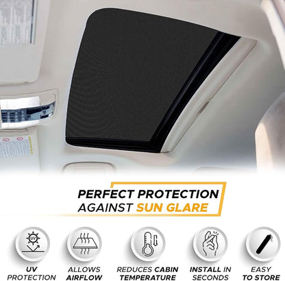 EcoNour Car Sunroof Sunshade Cover 2023 Updated | Car Window Screens | for Camping with Sun Glare, UV Rays | Moonroof Cover with Breathable Mesh Sun Shade | Enhanced Magnetic Stripes , 38" x 24" - Image 2