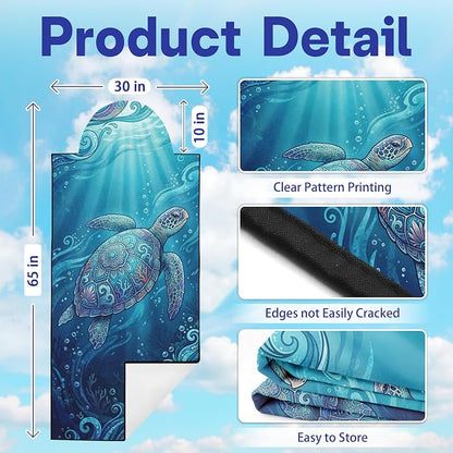 2 Pack Car Seat Towel Covers, Sweat-Proof Microfiber Seat Protectors for Gym, Running, Beach & Workout, Breathable Quick-Dry, Machine Washable, Ocean Sea Turtle Print, Universal Fit - Image 2