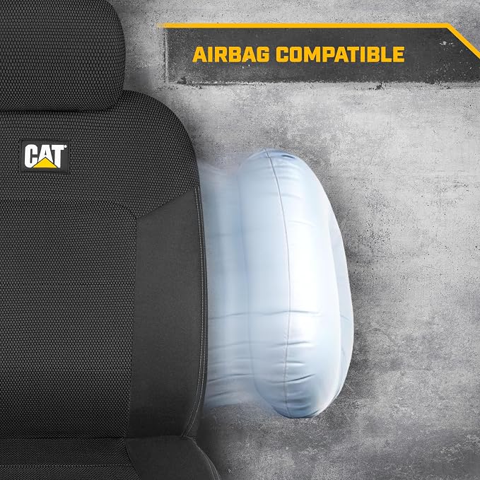 Cat® MeshFlex Automotive Seat Covers for Cars Trucks and SUVs (Set of 2) – Black Car Seat Covers for Front Seats, Truck Seat Protectors with Comfortable Mesh Back, Auto Interior Covers | Airbag Compatible Interior Protection for Trucks, Suv, and Cars –... - Image 8