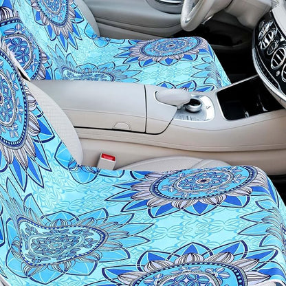 Hahafelt 2 Pack Car Seat Towel Cover with Storage Bag, Blue Mandala | 63 x 32 in Car Towel Seat Cover Non Slip Waterproof, Gym Workout Swimming Running, Machine Washable Sweat Absorbent Protector - Image 6