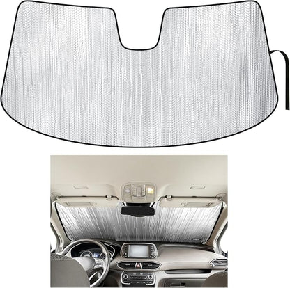 YelloPro Custom Fit Automotive Reflective Front Windshield Sunshade UV Reflector Sun Protection for 2019 2020 2021 2022 2023 Hyundai Santa Fe SUV, Plug-in Hybrid, Hybrid by YelloProAutomotive