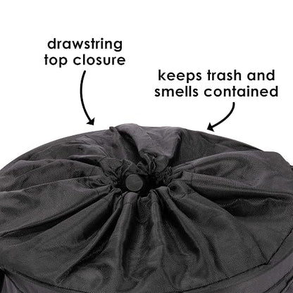 Diono Pop-up Trash Bin, Collapsible Car Trash Can Portable, Small, Leak Proof, Perfect For Keeping Car Clean, Black - Image 5