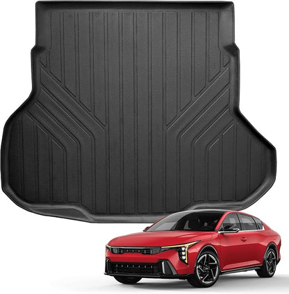 AUXKO All Weather Cargo Mat for Kia K4 Sedan 2026 202 | High Wall,All-Weather,All Season,Odorless,Anti Slip,Rain&Salt Resistant,TPE Material,Black,Accessories,Pet Friendly by AUXKO