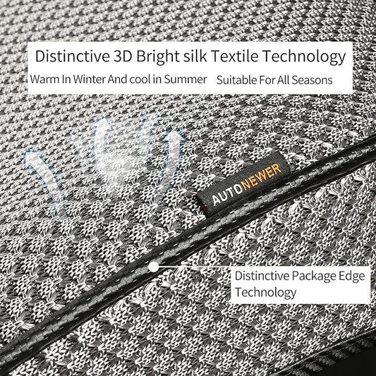 Auto Newer Luxury Breathable Rear Bench Car Seat Cover Fit Four Seasons, Back Seat Protector，Universal Rear of Car Seat Cushions,Universal Fit for 95% Cars,SUV,Pickup,Van（Rear Seat,Grey - Image 2