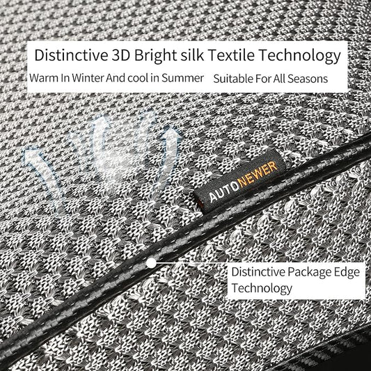 Auto Newer Breathable Universal Four Seasons Car Seat Covers， Luxury Car Seat Cushion，Protectors for Front Seat Bottoms,Compatible with 95% Vehicles， Fit for Cars Truck SUV or Vans(2PCS,Grey) - Image 2