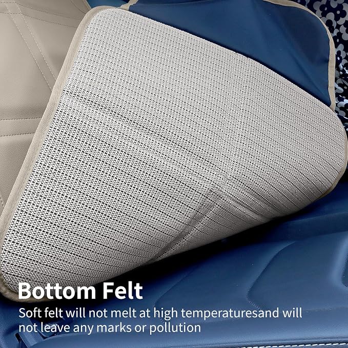 Car Seat Protector,Extra Thick Car Seat Covers Non-Slip Waterproof Mat Pad Leaving No Imprints Marks for Child Baby Pet Truck SUV Automobile (Beige-B) - Image 7