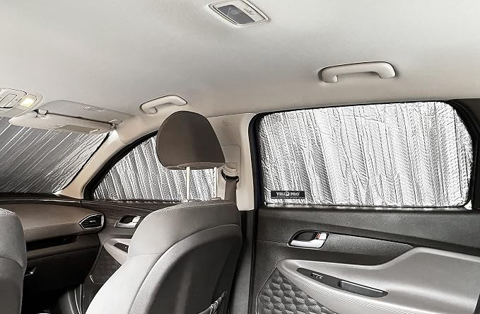 Side Window Front Seat Reflective Sunshade Custom Fit for 2019 2020 2021 2022 2023 Hyundai Santa Fe SUV, Plug-in Hybrid, Hybrid, UV Sun Protection Accessories (Set of 2) - Image 5