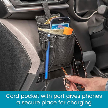 DriverPockets Car Vent Organizer - Hanging Phone Holder and Car Pen Holder | High Road Car Pouch Organizer Keeps Phones, Pens, Cords and Sanitizer on the Dashboard Within Easy Reach - Image 3