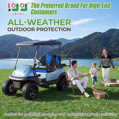 10L0L Golf Cart Seat Covers for Yamaha EZGO Club Car Seat Towel Cushion | Breathable Mesh All-Season Front/Rear Seat Blanket, UV Resistant, Cool Comfort, Machine Washable, Easy On, Great Golf Gift - Image 2
