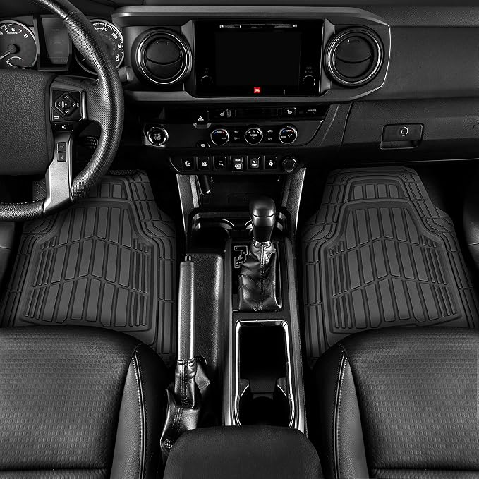 CAT Front Seat Covers for Cars (2-Pack) & 4-Piece Trim to Fit, Heavy Duty Protection, All Weather Floor Mats – Universal Fit, Waterproof Mats, Easy Install, for Trucks, SUVs, Vans, & Car Accessories - Image 8