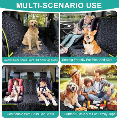 Dog Car Seat Covers for Ford f150/Ram1500/Nissan Frontier/Toyota Tacoma/GMC Canyon/Silverado, Waterproof Pet Back Seat Cover for Trucks, Scratchproof Nonslip Durable Rear Seat Cover for Dogs(Green) - Image 5