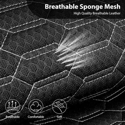 CAR PASS 3D Foam Mesh Leather Car Seat Covers Front Seats, Air Cool Mesh Front Seat Covers for Car, Universal Fit for SUV Truck Sedan Automotive, Armrest Airbag Compatible, Black and Gray - Image 5