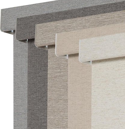 Persilux Blackout Roller Shades for Window Blinds,Cordless,Linen Fabric,Thermal Insulated Fabric UV Protection Shades for Home,Office,Bedroom,Door,Blackout-Cream,27 1/2" W X 72" H by PersiluxHome