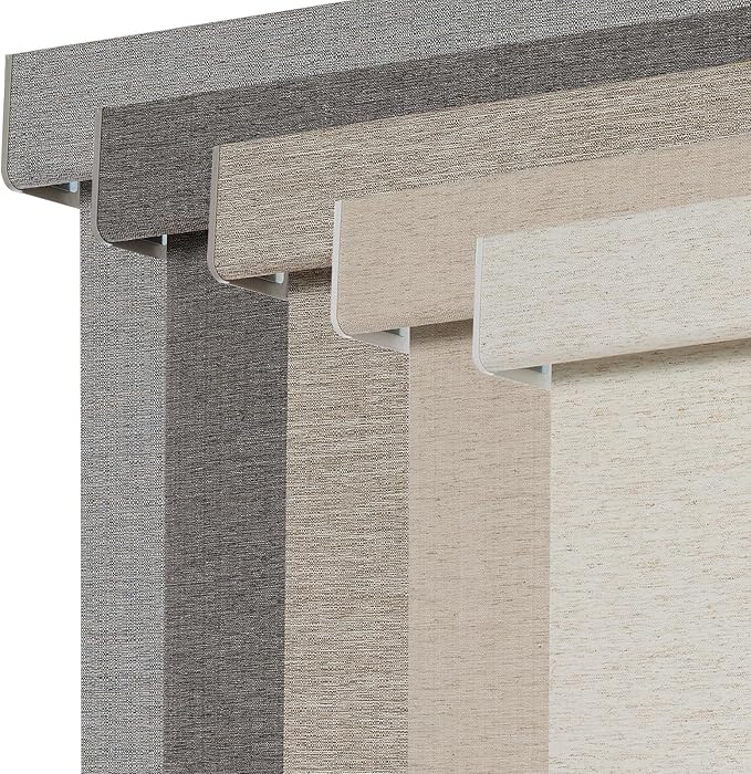 Persilux Blackout Roller Shades for Window Blinds,Cordless,Linen Fabric,Thermal Insulated Fabric UV Protection Shades for Home,Office,Bedroom,Door,Blackout-Cream,58" W X 72" H by PersiluxHome