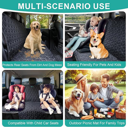 Meginc Dog Car Seat Covers for Back Seat, Bench Seat Covers for Trucks | Heavy-Duty Waterproof Oxford Pet Rear Protector for Ford F150 Ram 1500 Sierra 1500,Non-Slip,Scratch-Resistant,Velcro Opening - Image 5