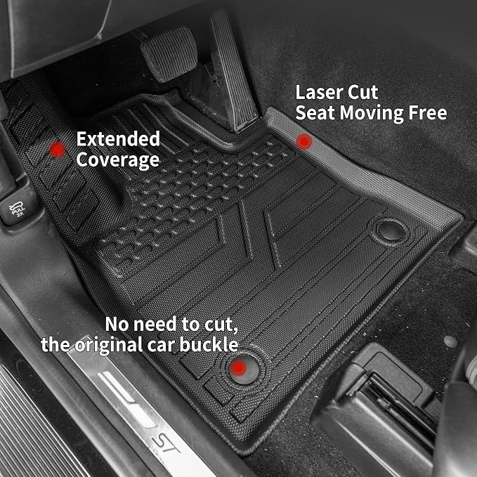 Floor Mats Set for 2020-2026 Ford Explorer 6 Seat | Trunk Mat Cargo Mat Cargo Liner TPE All Weather Seat Back Cover Protector 2025 Explorer Accessories - Image 2